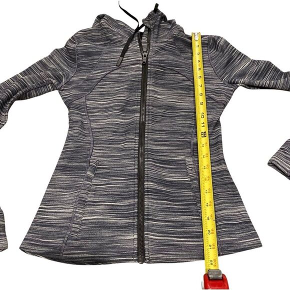 Lululemon Women’s‎ 6 Hoodie Define Jacket Heathered Black White Full Zip Sporty - Picture 12 of 16